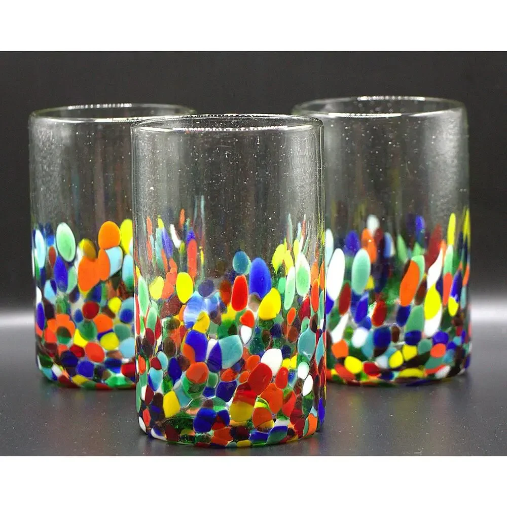 3 Granata Confetti Highball Glasses 5